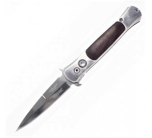 Нож автоматический Чибис дерево боковой T520 