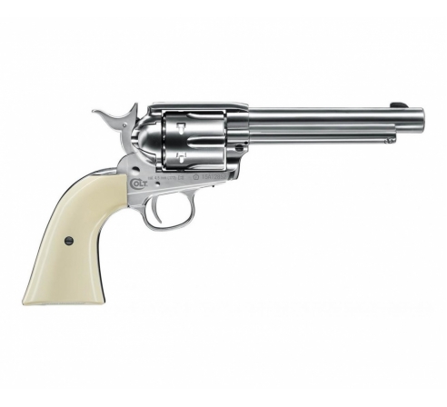 Пневматический револьвер Umarex Colt Single Action Army (SAA) 4,5мм, пулевой Nickel