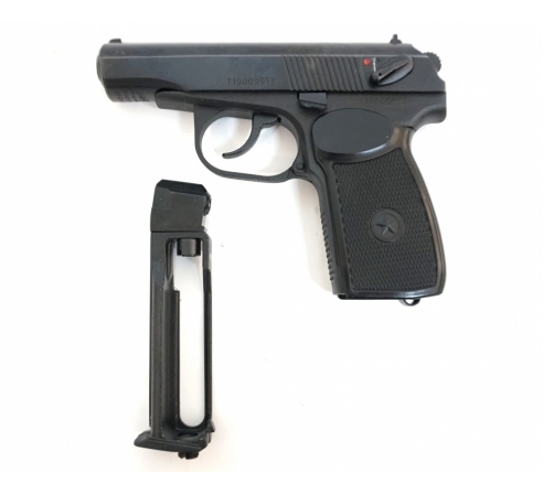 Пневматический пистолет МР-654К (черная рукоять) 