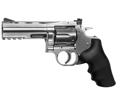 Пневматический револьвер  ASG Dan Wesson 715-4'' Silver пулевой