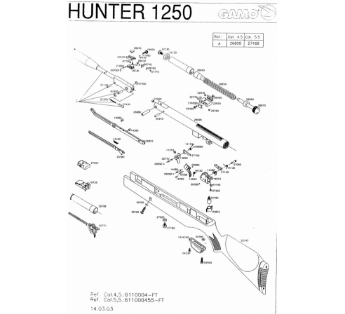 Пневматическая винтовка GAMO Hunter 1250 переломка, дерево