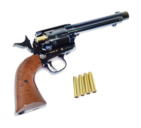 Пневматический револьвер Colt SAA 45 BB blued, кал. 4,5мм 
