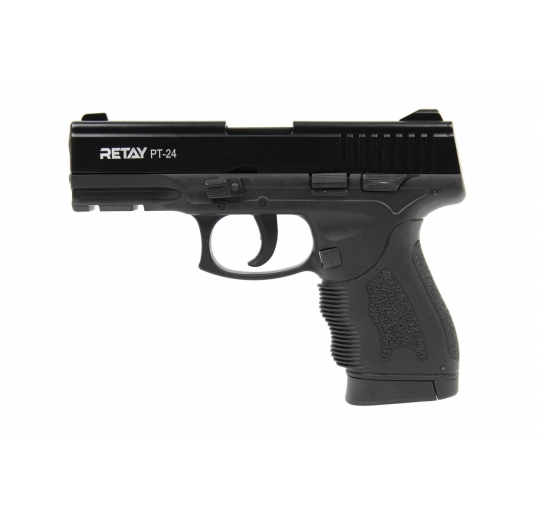 Пистолет охолощенный СХП RETAY PT24, (Walther), full-auto, кал. 9mm. P.A.K, черный